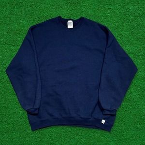 Vintage 90s Made In USA Russell Athletic Navy Sweatshirt